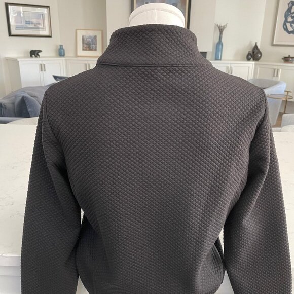 Sigrid Olsen Henny Jersey Reg Fit Hi Collar 3 Button Poly Blend Jacket Blk Sz S - Picture 7 of 14